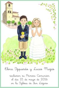 Recordatorio Elena y Lucas fondo verde